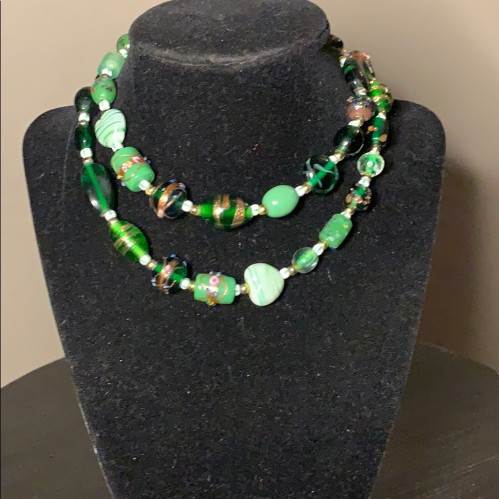 Crystal Necklace Green